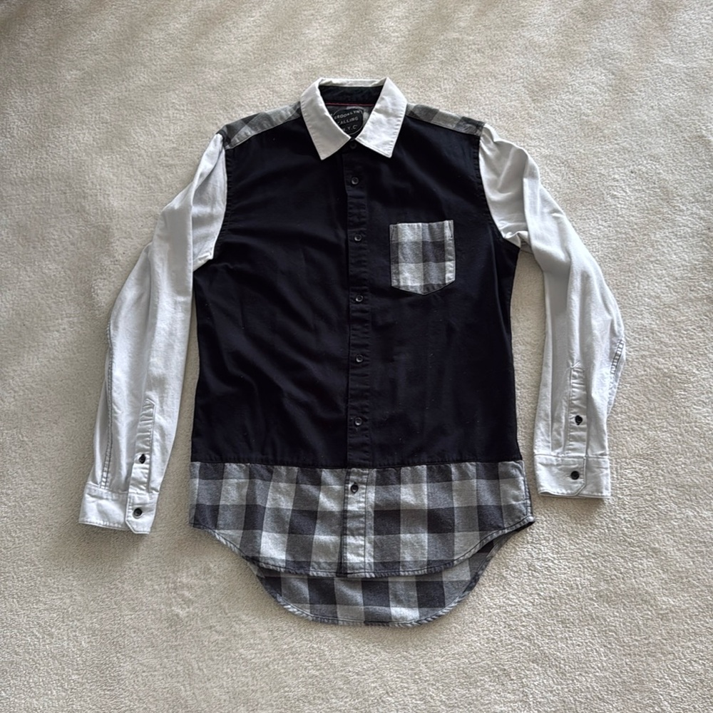 Aeropostale grunge colour block plaid flannel